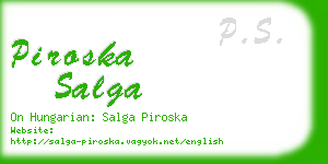 piroska salga business card